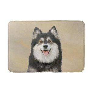 Finnische Lapphund Malerei - Niedliche Original Hu Badematte