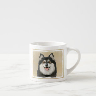 Finnische Lapphund Malerei - Niedliche Original Hu Espressotasse