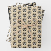 Finnische Lapphund Malerei - Niedliche Original Hu Geschenkpapier Set (Beispiel)