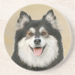 Finnische Lapphund Malerei - Niedliche Original Hu Getränkeuntersetzer