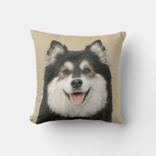 Finnische Lapphund Malerei - Niedliche Original Hu Kissen