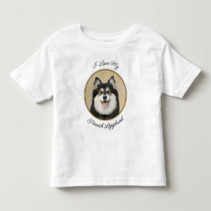 Finnische Lapphund Malerei - Niedliche Original Hu Kleinkind T-shirt
