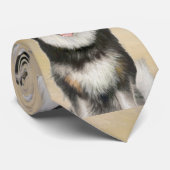 Finnische Lapphund Malerei - Niedliche Original Hu Krawatte (Gerollt)