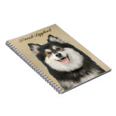 Finnische Lapphund Malerei - Niedliche Original Hu Notizblock (Rechte Seite)