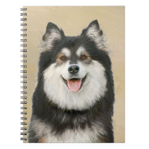 Finnische Lapphund Malerei - Niedliche Original Hu Notizblock