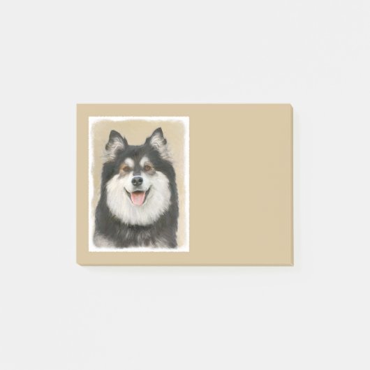 Finnische Lapphund Malerei - Niedliche Original Hu Post-it Klebezettel (Vorderseite)