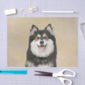 Finnische Lapphund Malerei - Niedliche Original Hu Seidenpapier (Handwerk)