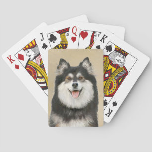 Finnische Lapphund Malerei - Niedliche Original Hu Spielkarten