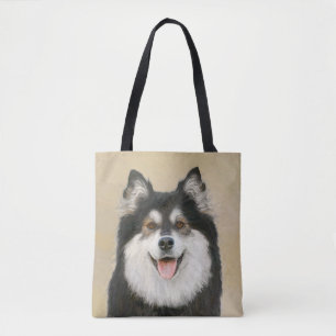 Finnische Lapphund Malerei - Niedliche Original Hu Tasche