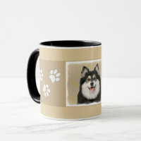 Finnische Lapphund-Malerei - Niedliche Original Hu