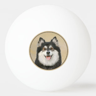 Finnische Lapphund Malerei - Niedliche Original Hu Tischtennisball