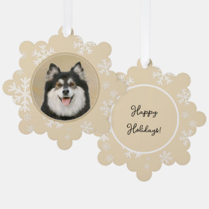 Finnische Lapphund-Malerei - Süße originelle Hunde Ornament Karte