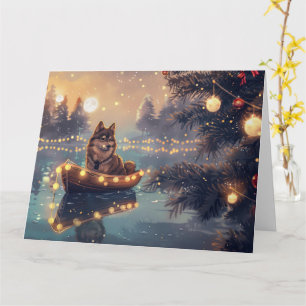 Finnische Lapphund Weihnachtsfeiertage Karte