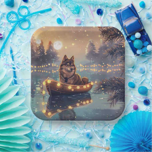 Finnische Lapphund Weihnachtsfeiertage Pappteller (Party)