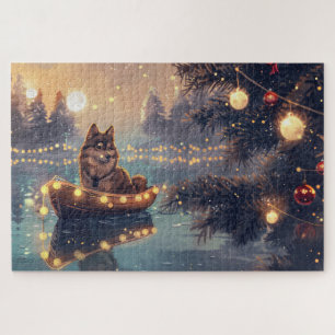 Finnische Lapphund Weihnachtsfeiertage Puzzle