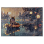 Finnische Lapphund Weihnachtsfeiertage Schneidebrett (Vorderseite)