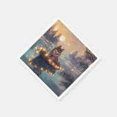 Finnische Lapphund Weihnachtsfeiertage Serviette (Ecke)