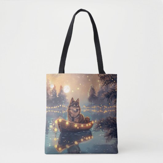 Finnische Lapphund Weihnachtsfeiertage Tasche (Vorderseite)