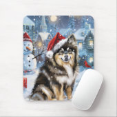 Finnische Lapphund Winter Wonderland Weihnachtsfre Mousepad (Mit Mouse)