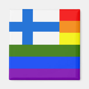 FINNISCHE LGBT REGENBOGEN-FINNLAND-FLAGGE MAGNET