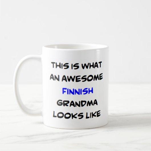 finnische Oma, phantastisch Kaffeetasse (Links)