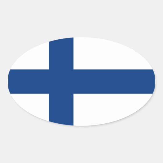 Finnische Oval-Aufkleber Ovaler Aufkleber (Vorderseite)