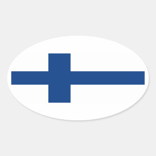 Finnische Oval-Aufkleber Ovaler Aufkleber