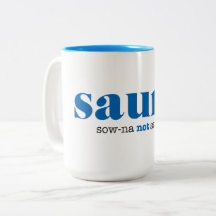 Finnische Sauna-Kaffeetasse Zweifarbige Tasse