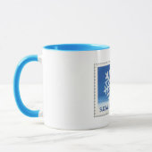 Finnische Schneeflocke-Briefmarken-Tasse Tasse (Links)