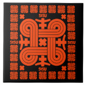 Finnische Sisu Art Fliese (Vorderseite)