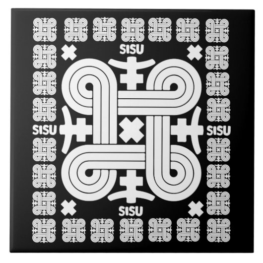 Finnische Sisu Art Fliese (Vorderseite)