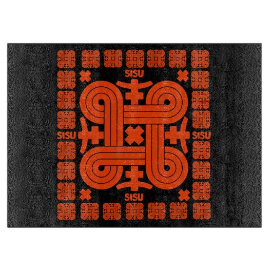 Finnische Sisu Art Schneidebrett (Vorderseite)