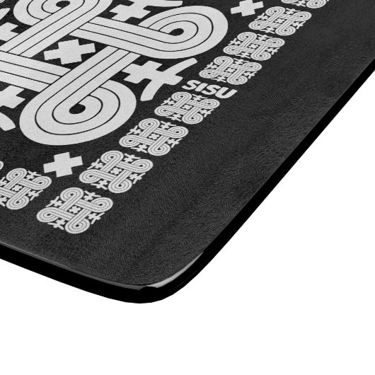 Finnische Sisu Art Schneidebrett (Ecke)