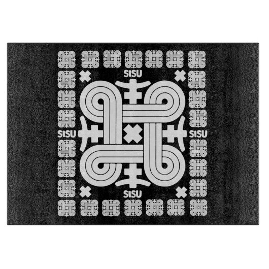 Finnische Sisu Art Schneidebrett (Vorderseite)