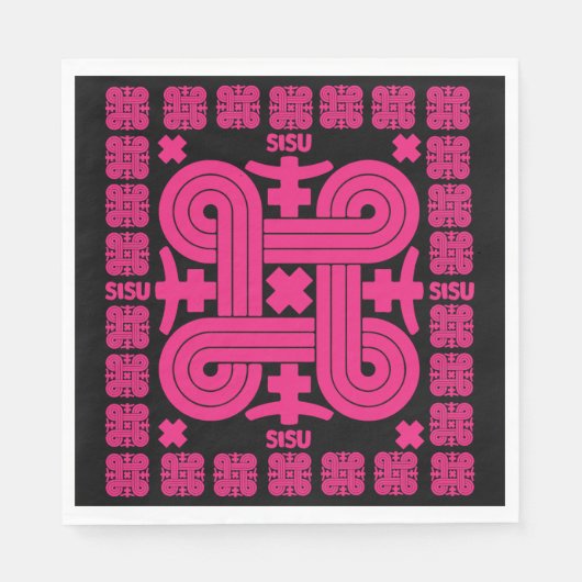 Finnische Sisu Art Serviette (Vorderseite)