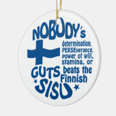 Finnische SISU Verzierung, doppelseitig Keramikornament (Links)