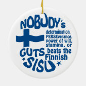 Finnische SISU Verzierung, doppelseitig Keramikornament (Hinten)