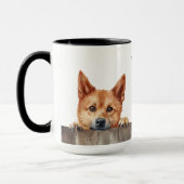 Finnische Spitz-Hunde-Tasse Tasse (Links)