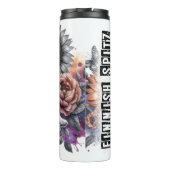 Finnische Spitz im Herbst Blüte Thermosbecher (Rückseite)