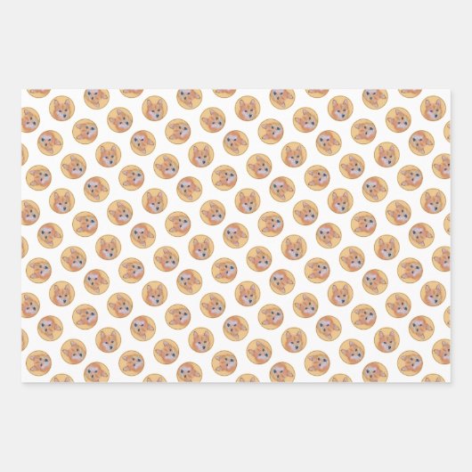 Finnische Spitz Malerei Niedlich Original Haustier Geschenkpapier Set (Vorderseite 2)