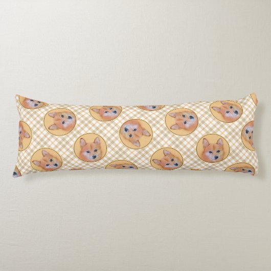 Finnische Spitz Malerei Niedlich Original Haustier Seitenschläferkissen (Vorderseite)