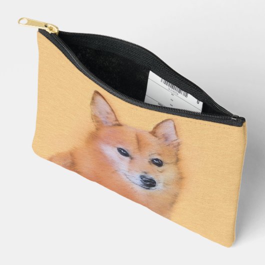 Finnische Spitz Malerei Niedlich Original Haustier Zubehörtasche (Offen)