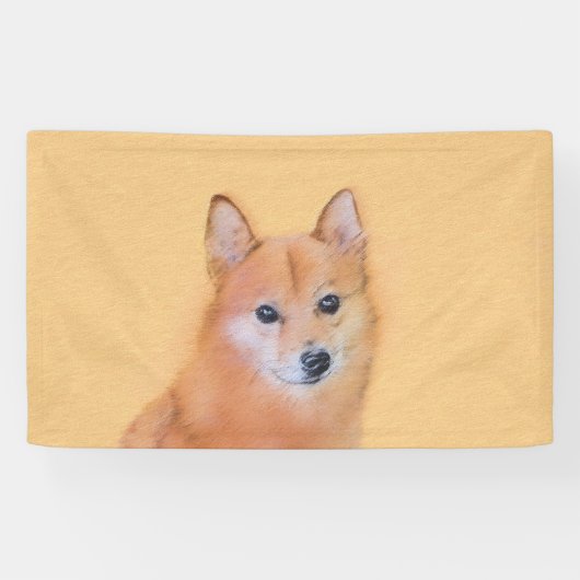 Finnische Spitz-Malerei - Niedliche Originalkunst Banner (Horizontal)