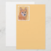 Finnische Spitz-Malerei - Niedliche Originalkunst  Briefpapier (Vorne/Hinten)