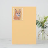 Finnische Spitz-Malerei - Niedliche Originalkunst  Briefpapier (Stehend Vorderseite)