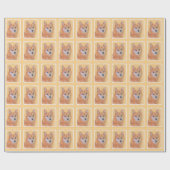 Finnische Spitz-Malerei - Niedliche Originalkunst  Geschenkpapier (Flach)