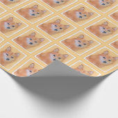 Finnische Spitz-Malerei - Niedliche Originalkunst  Geschenkpapier (Ecke)