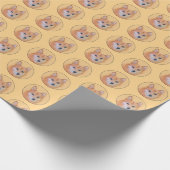 Finnische Spitz-Malerei - Niedliche Originalkunst Geschenkpapier (Ecke)