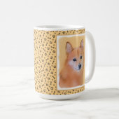 Finnische Spitz-Malerei - Niedliche Originalkunst  Kaffeetasse (VorderseiteRechts)