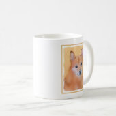 Finnische Spitz-Malerei - Niedliche Originalkunst  Kaffeetasse (VorderseiteRechts)
